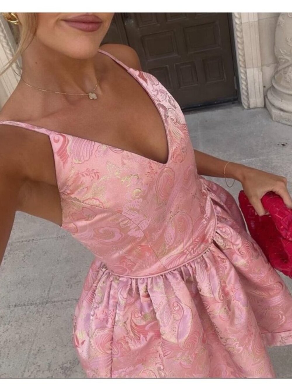 NWT Markarian Dolly Butterfly Mini Dress Size 6 Pink Balletcore Fairy